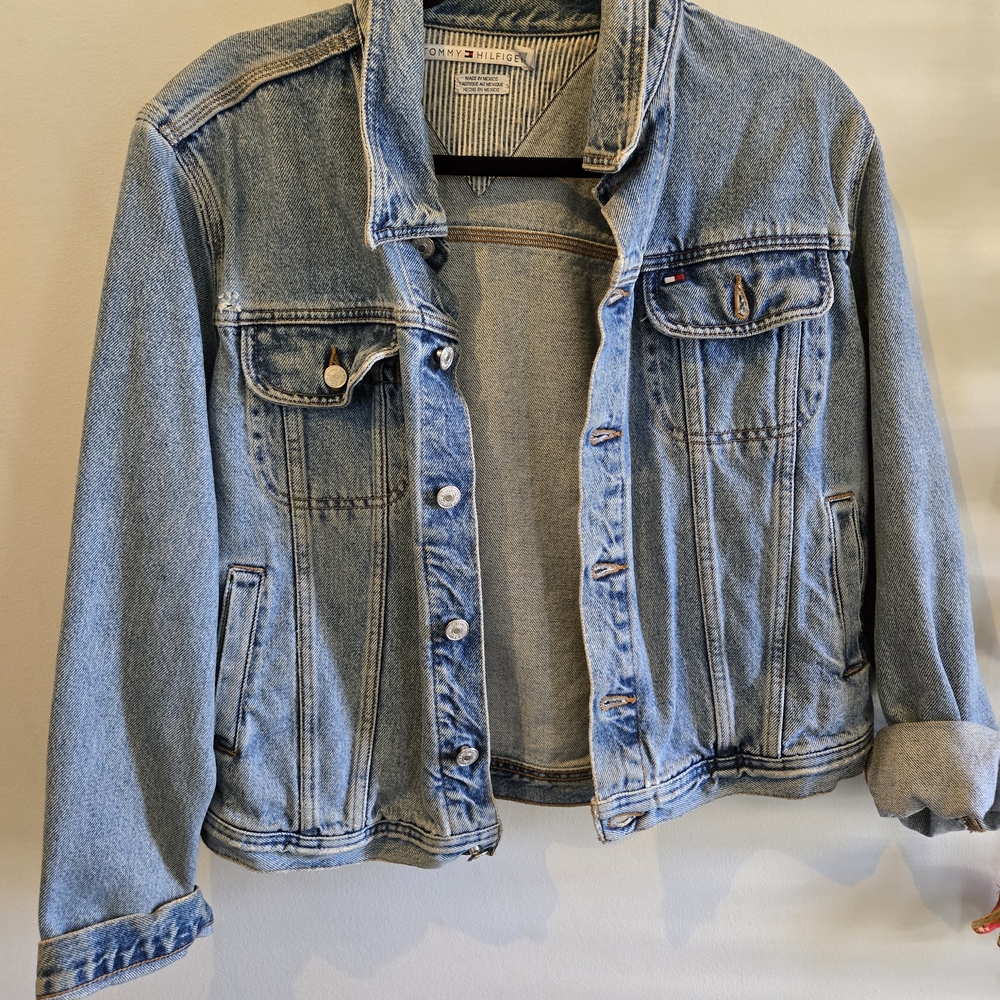 Tommy Hilfiger Light Blue Vintage Distressed Jean Jacket